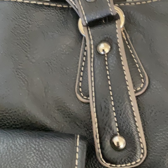 Kenneth cole large purse tote black leather - Picture 3 of 8